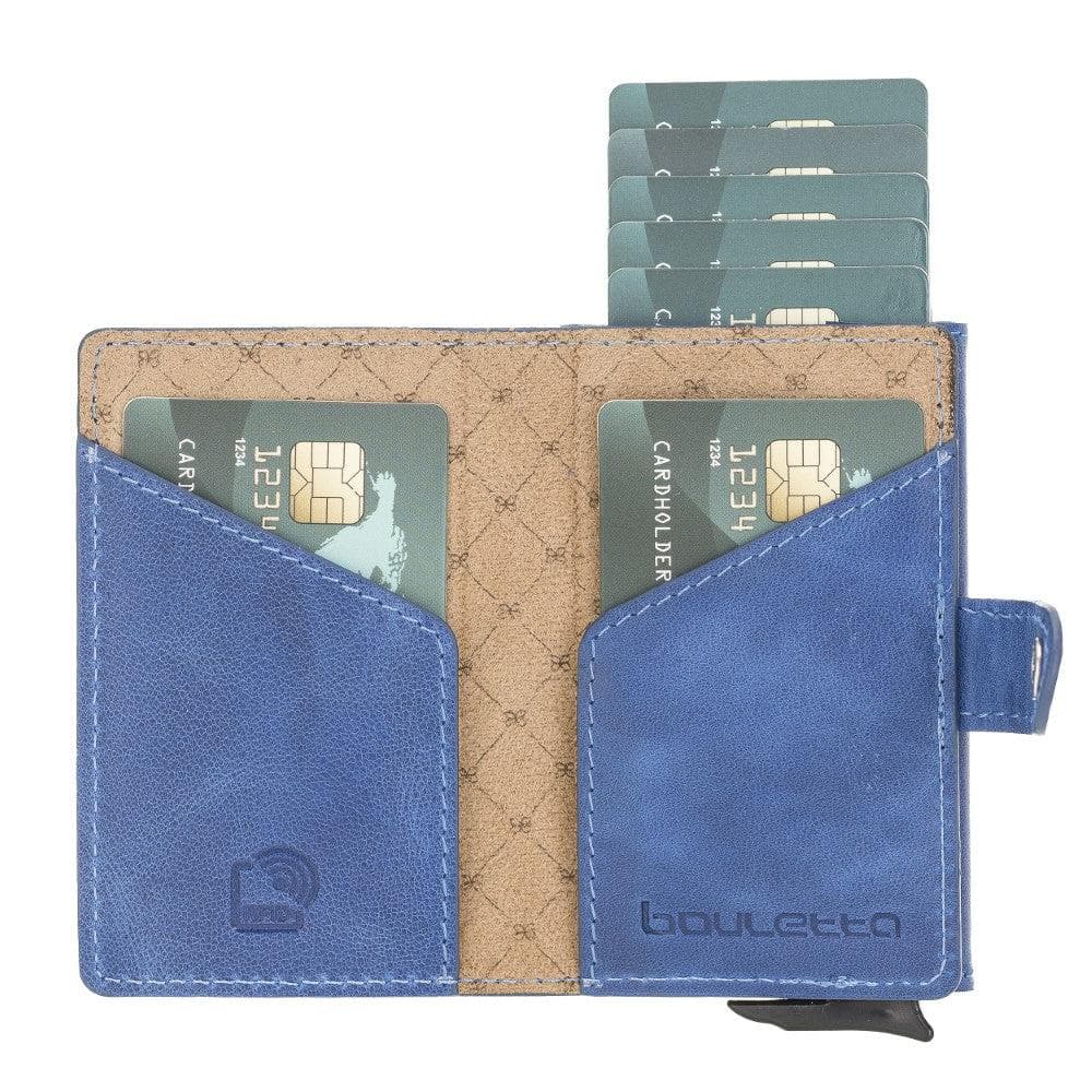 Bayelon Terry Leather Mechanical Card Holder with Coin Slot