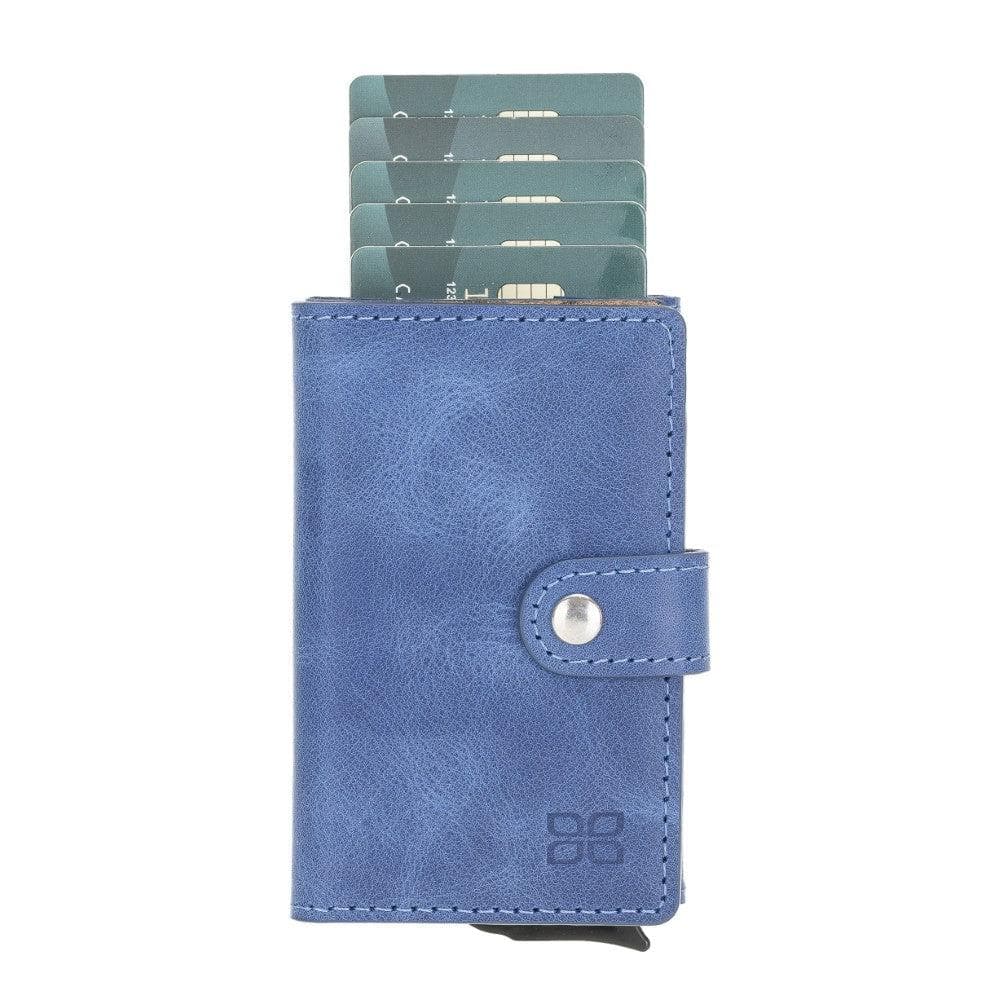 Bayelon Terry Leather Mechanical Card Holder with Coin Slot