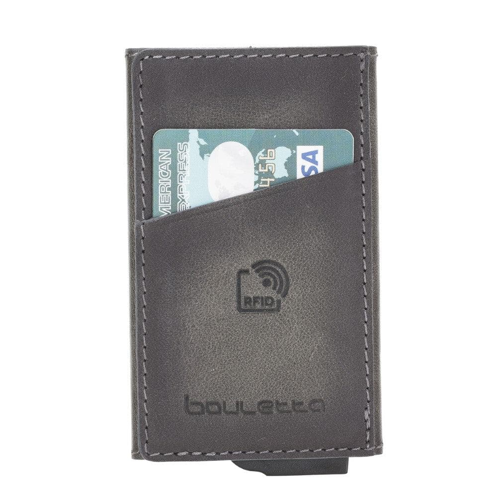 Bayelon Torres Leather Mechanical Card Holder with RFID Protection