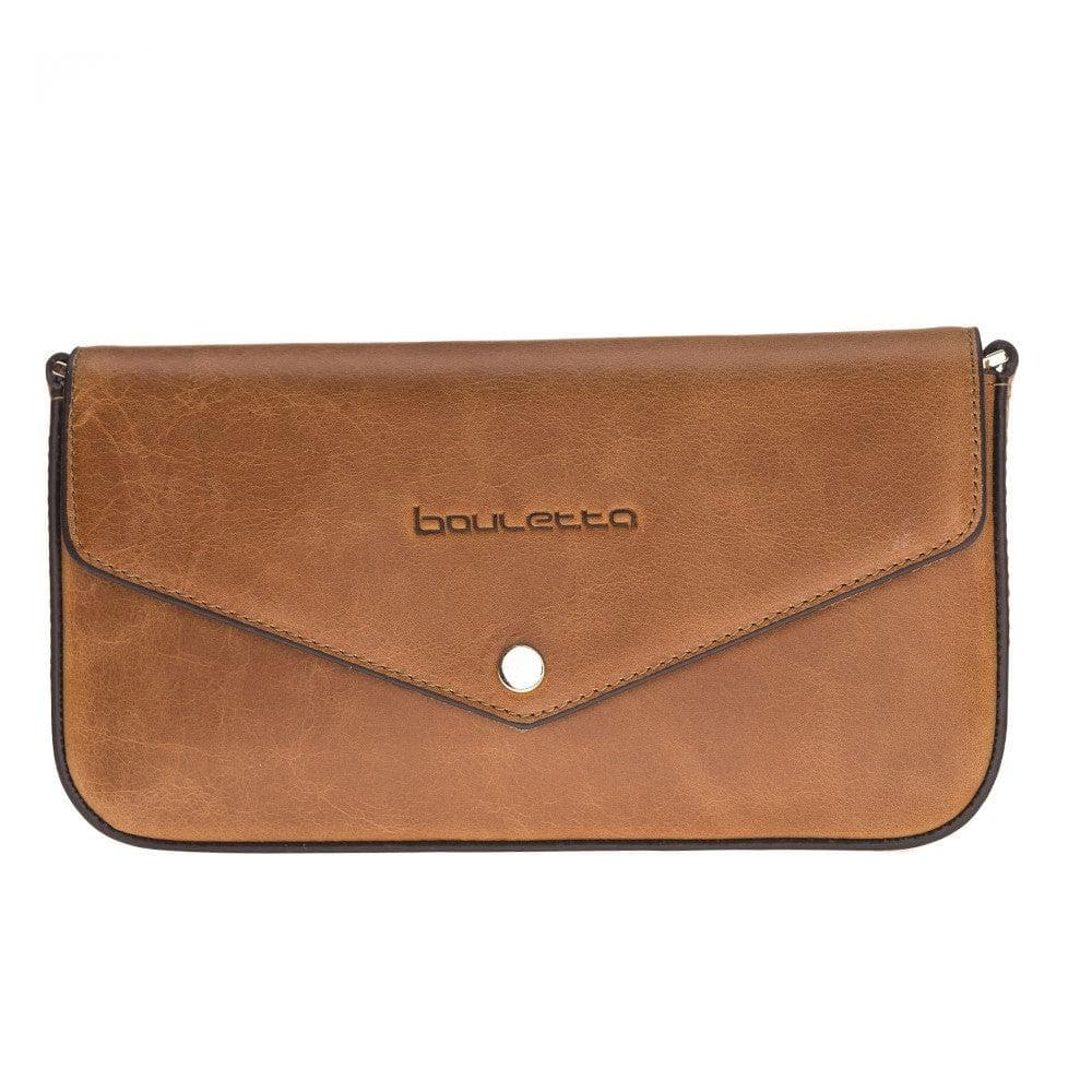 Bayelon Tria Genuine Leather Women Clutch Bag Tan