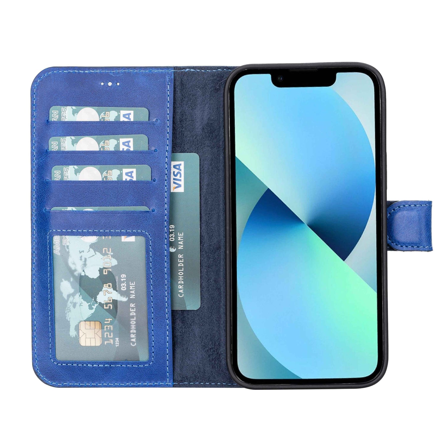 Bayelon iPhone 13 Pro Max Leather Detachable Wallet Case
