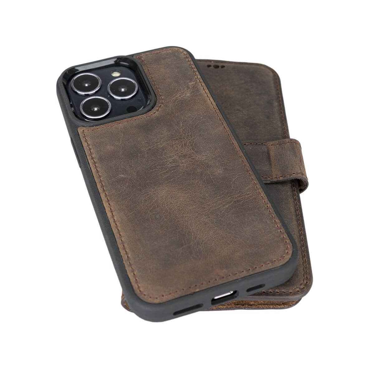 Bayelon iPhone 13 Pro Leather Wallet Case with Kickstand