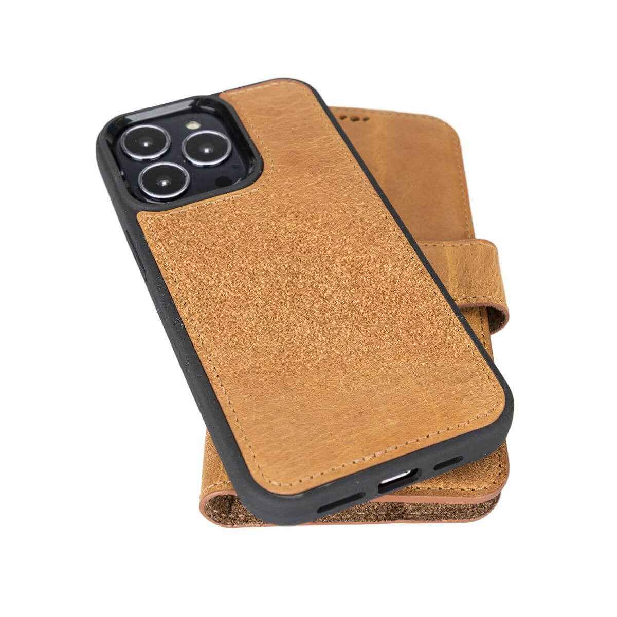 Bayelon iPhone 13 Pro Leather Wallet Case with Kickstand
