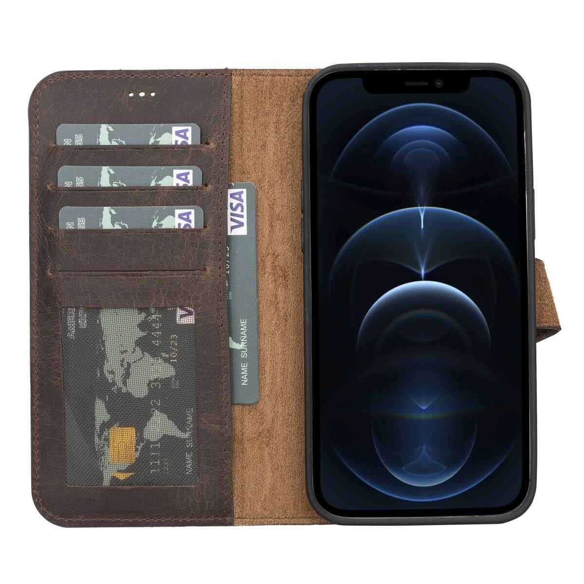 Bayelon iPhone 13 Pro Max Leather Detachable Wallet Case