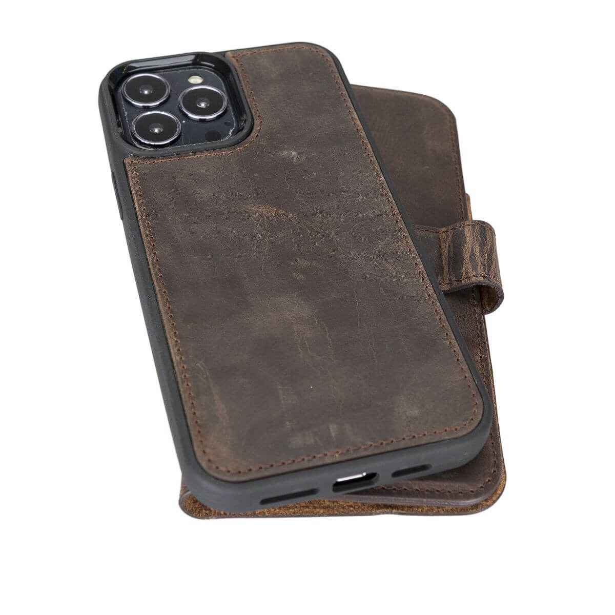 Bayelon iPhone 13 Pro Max Leather Detachable Wallet Case