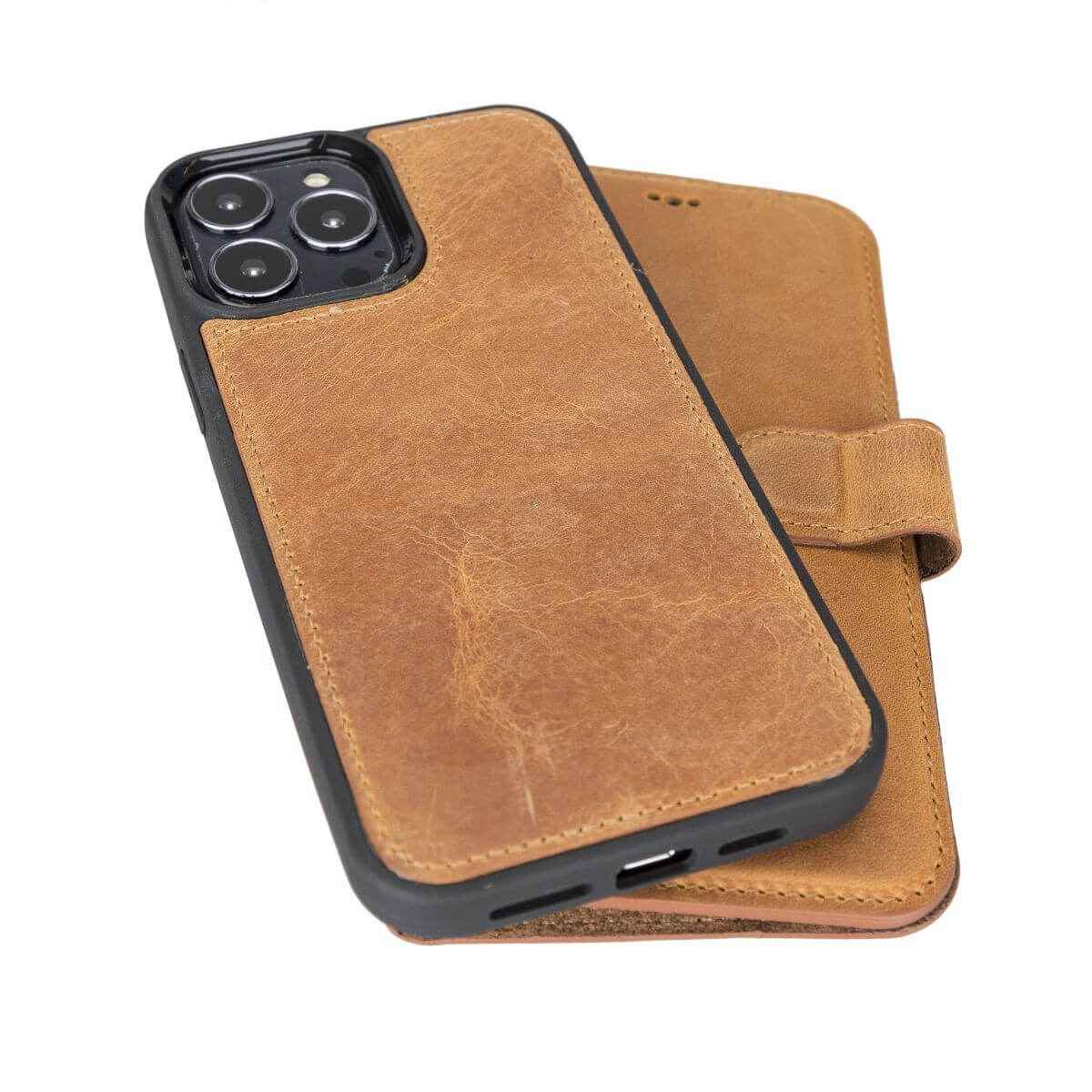 Bayelon iPhone 13 Pro Max Leather Detachable Wallet Case