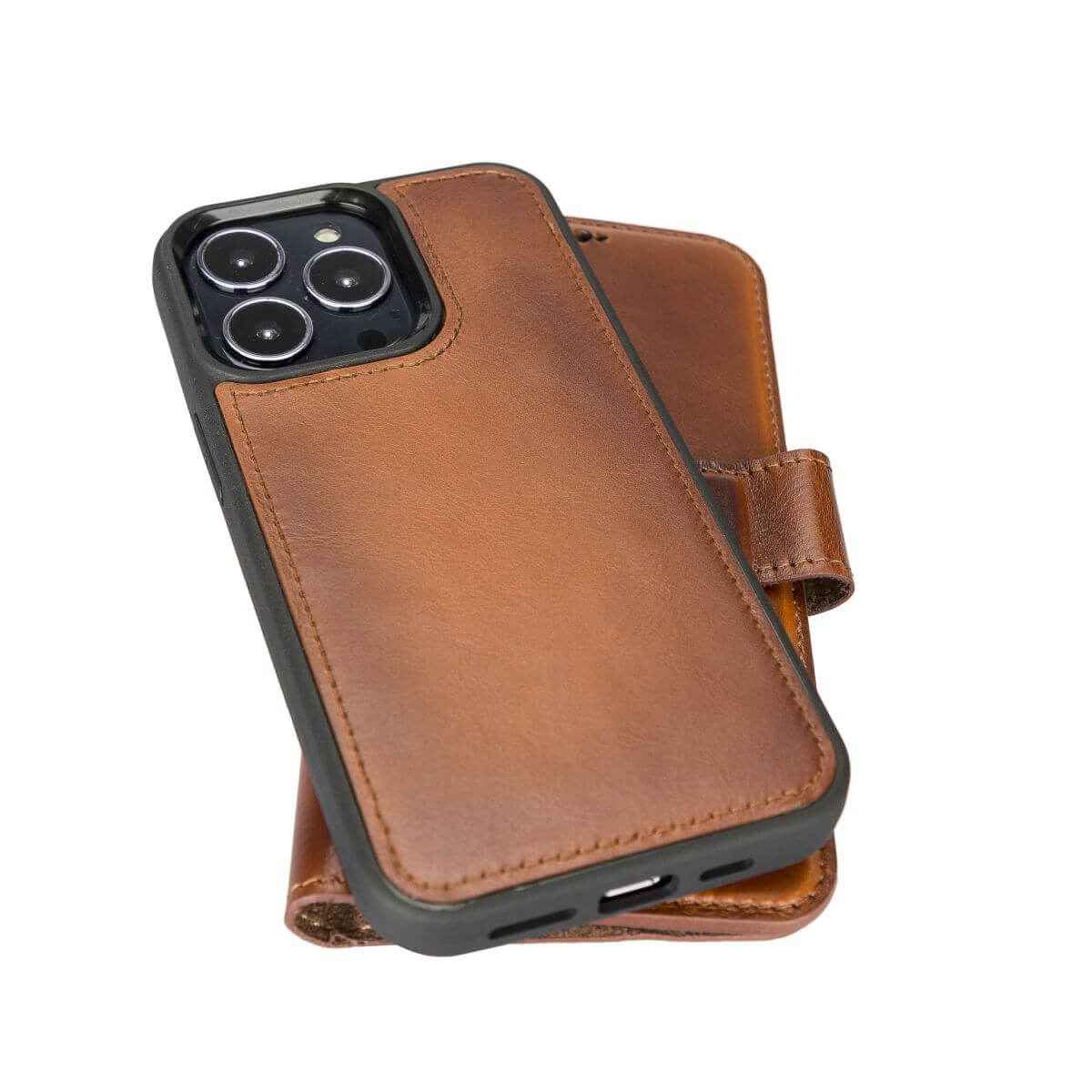Bayelon iPhone 13 Pro Max Leather Detachable Wallet Case