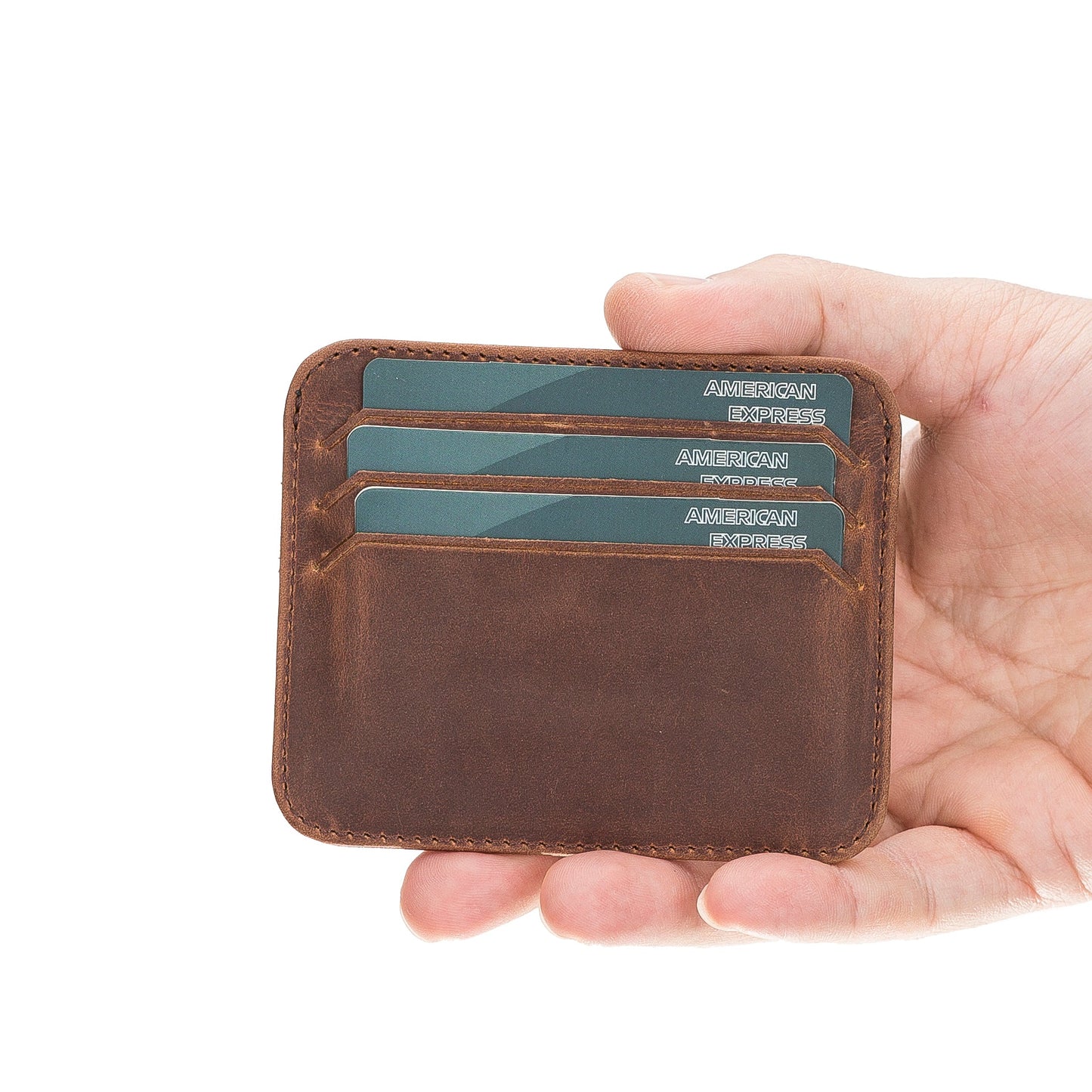 Bayelon Pedro Slim Card Holder Saddle Brown