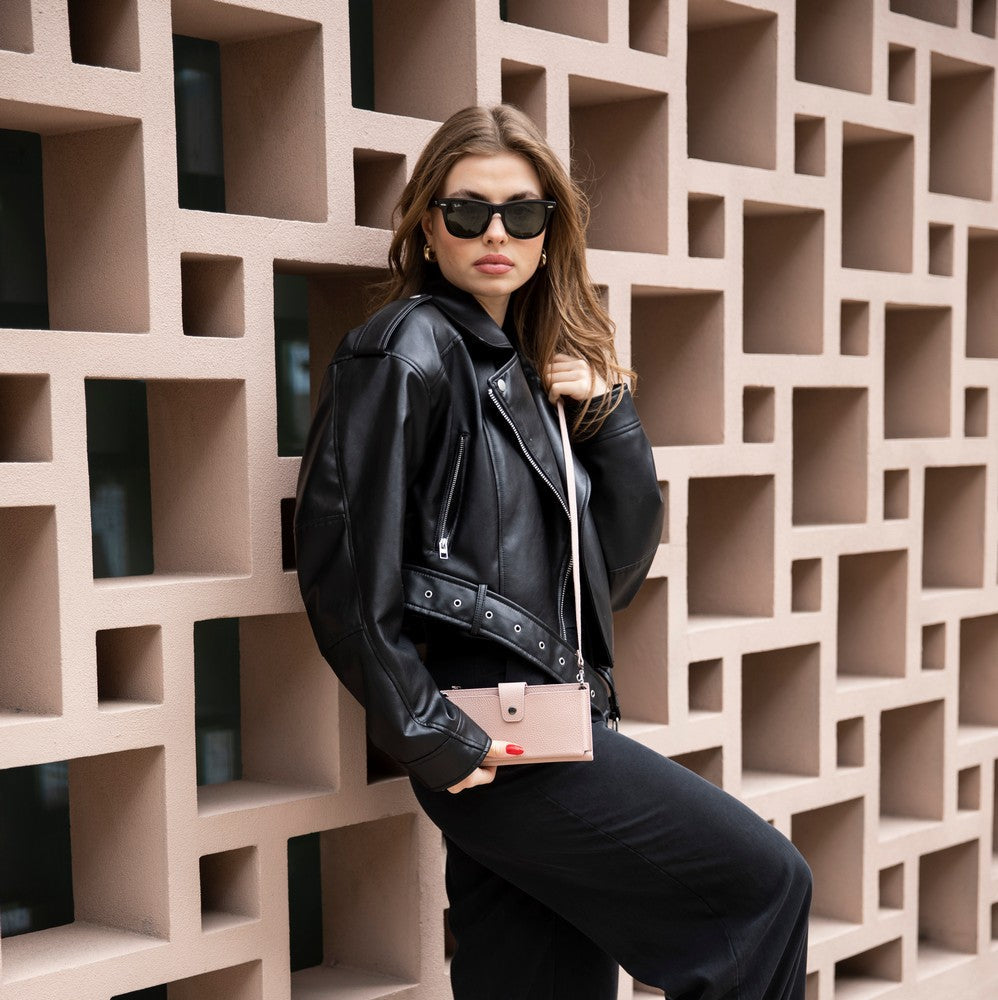 Bayelon Nexora Strap Leather Wallet for Modern Women