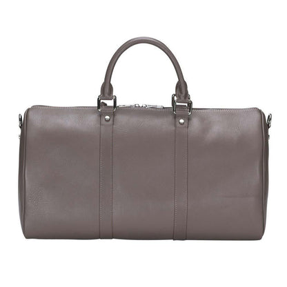 Bayelon Caira Leather Weekend Duffle Bag - Elegant & Spacious Medium Mink