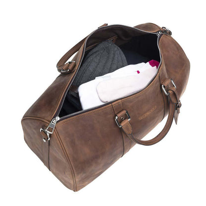 Bayelon Caira Leather Weekend Duffle Bag - Elegant & Spacious