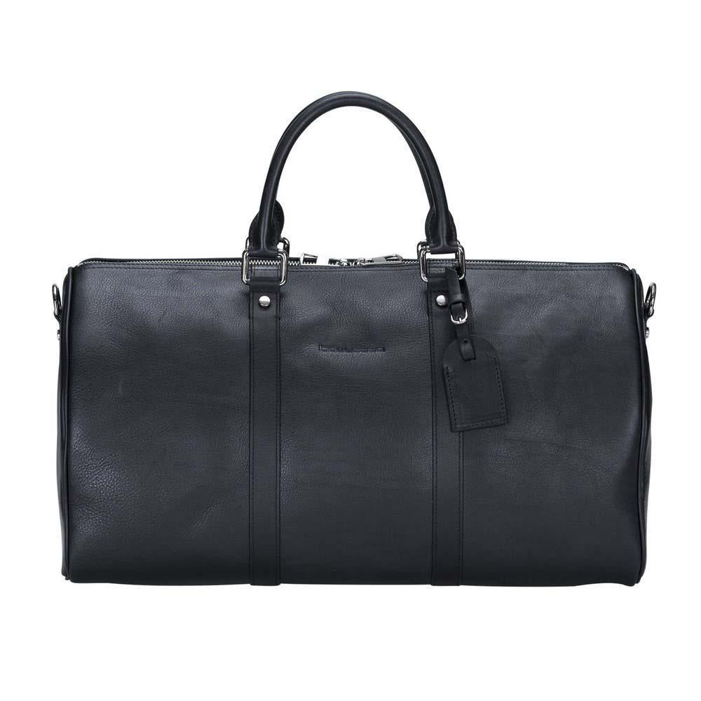 Bayelon Caira Leather Weekend Duffle Bag - Elegant & Spacious Large Black