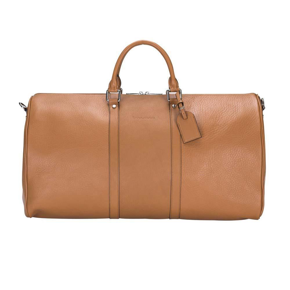 Bayelon Caira Leather Weekend Duffle Bag - Elegant & Spacious Large Tan
