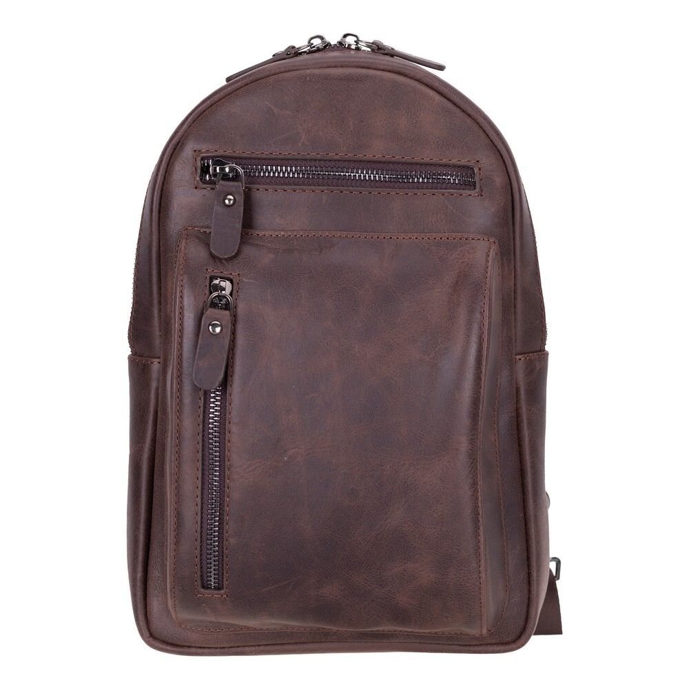Bayelon Blake Genuine Leather Crossbody Bag Brown