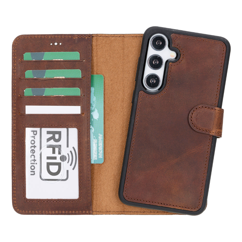 Bayelon Magic Leather Wallet Case for Samsung Galaxy S25 Plus