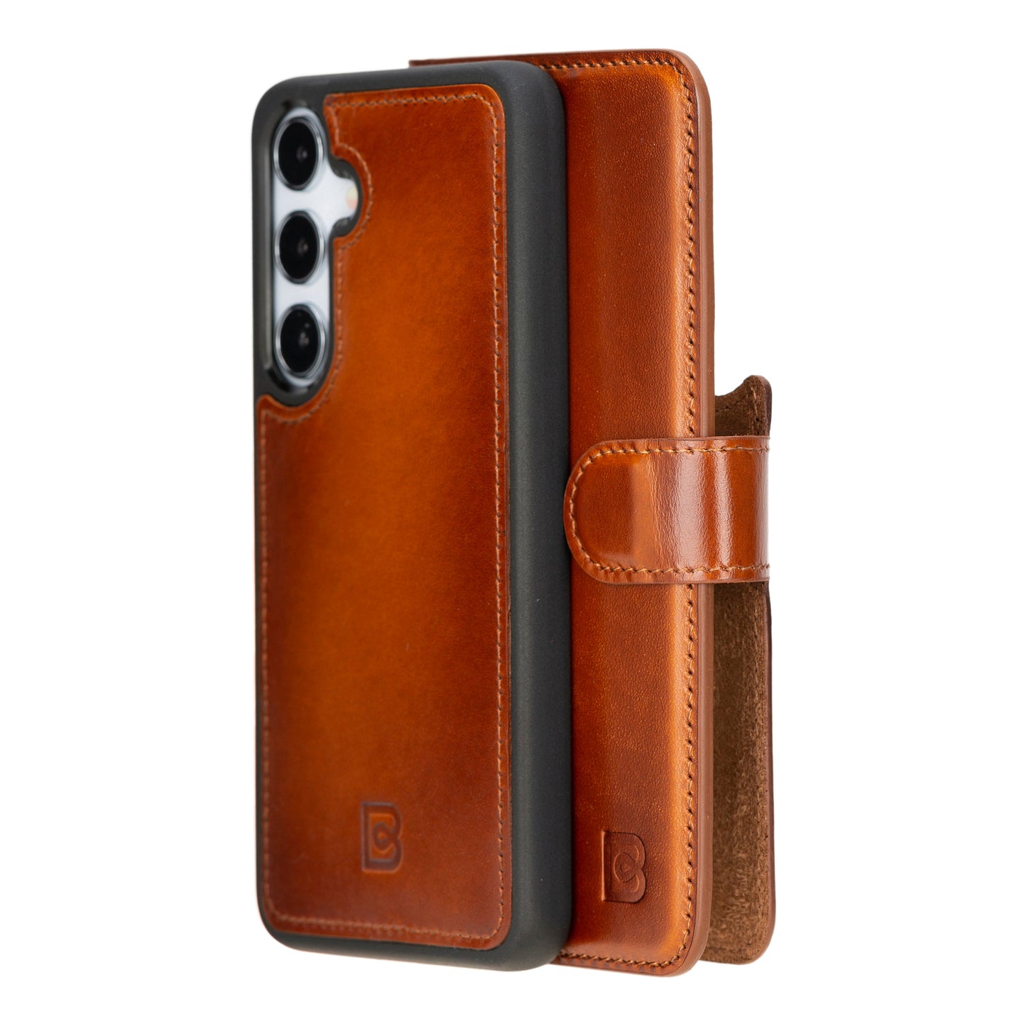 Bouletta Magic Detachable Leather Wallet Case for Samsung Galaxy S24 Tan