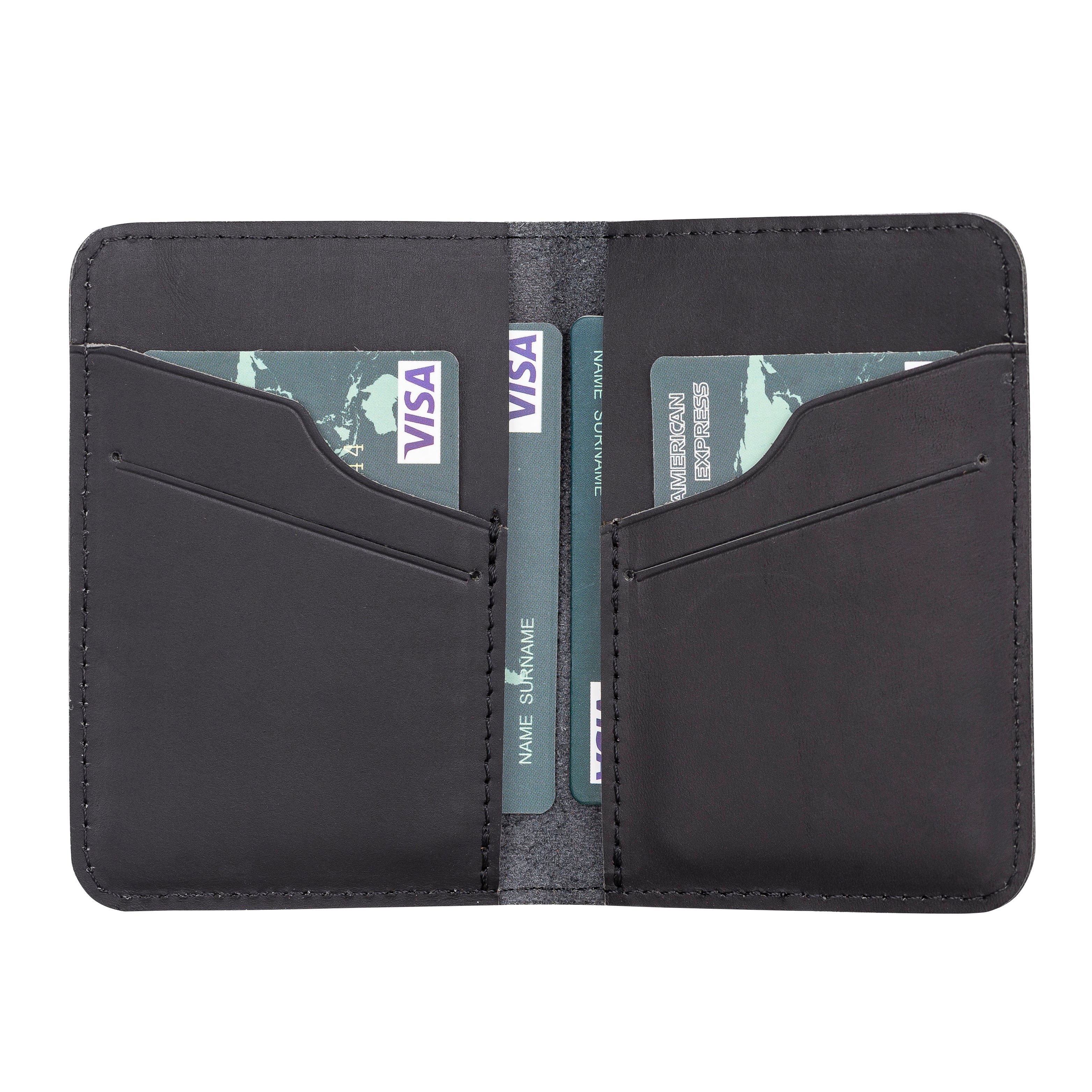Bayelon Enrico Premium Leather Card Holder Dark Coal