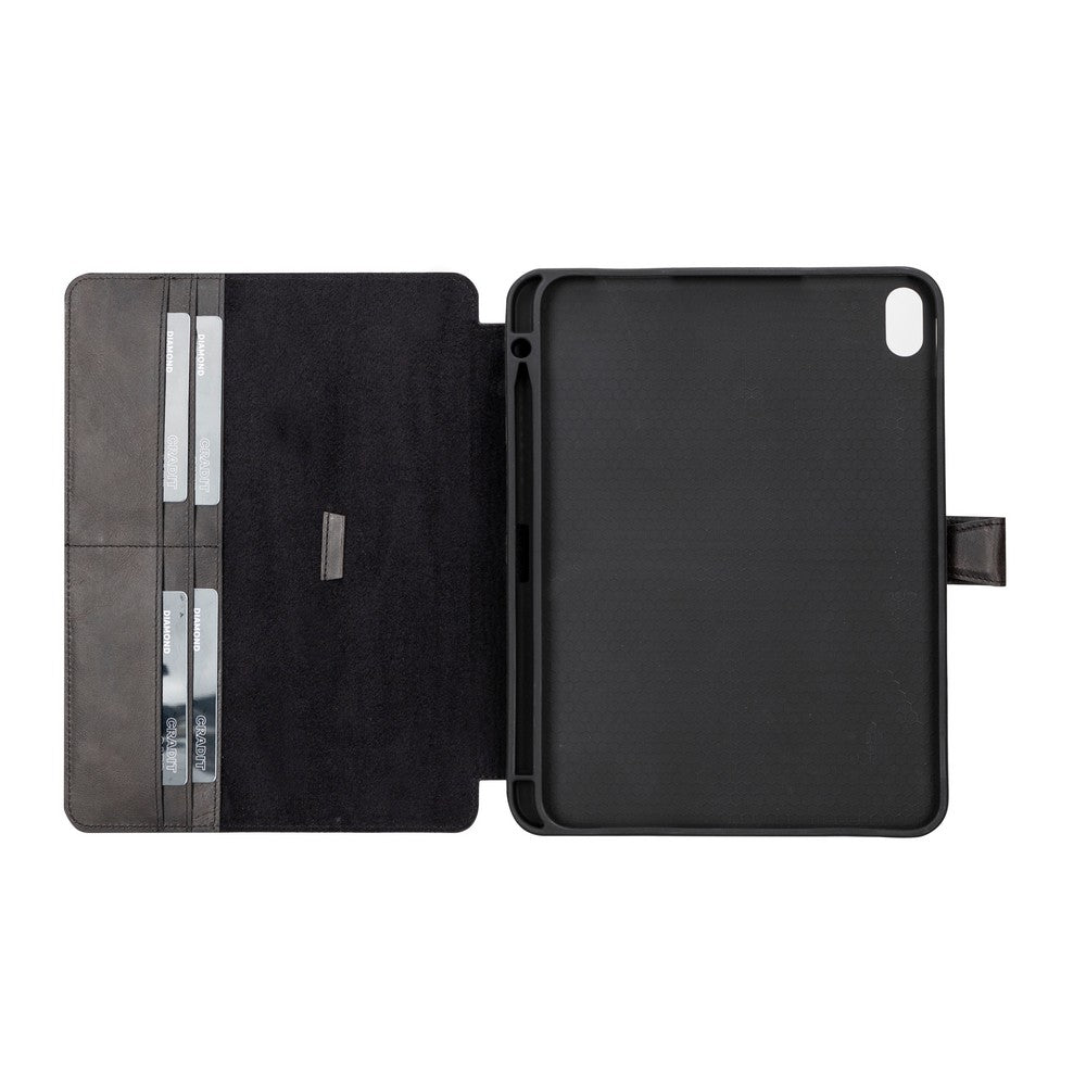 UnBranded Eto iPad Air 10.9" Leather Wallet Case I Pad Air 10.9" 2020 4th Gen Charcoal