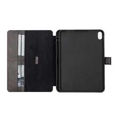 UnBranded Eto iPad Air 10.9" Leather Wallet Case I Pad Air 10.9" 2020 4th Gen Charcoal