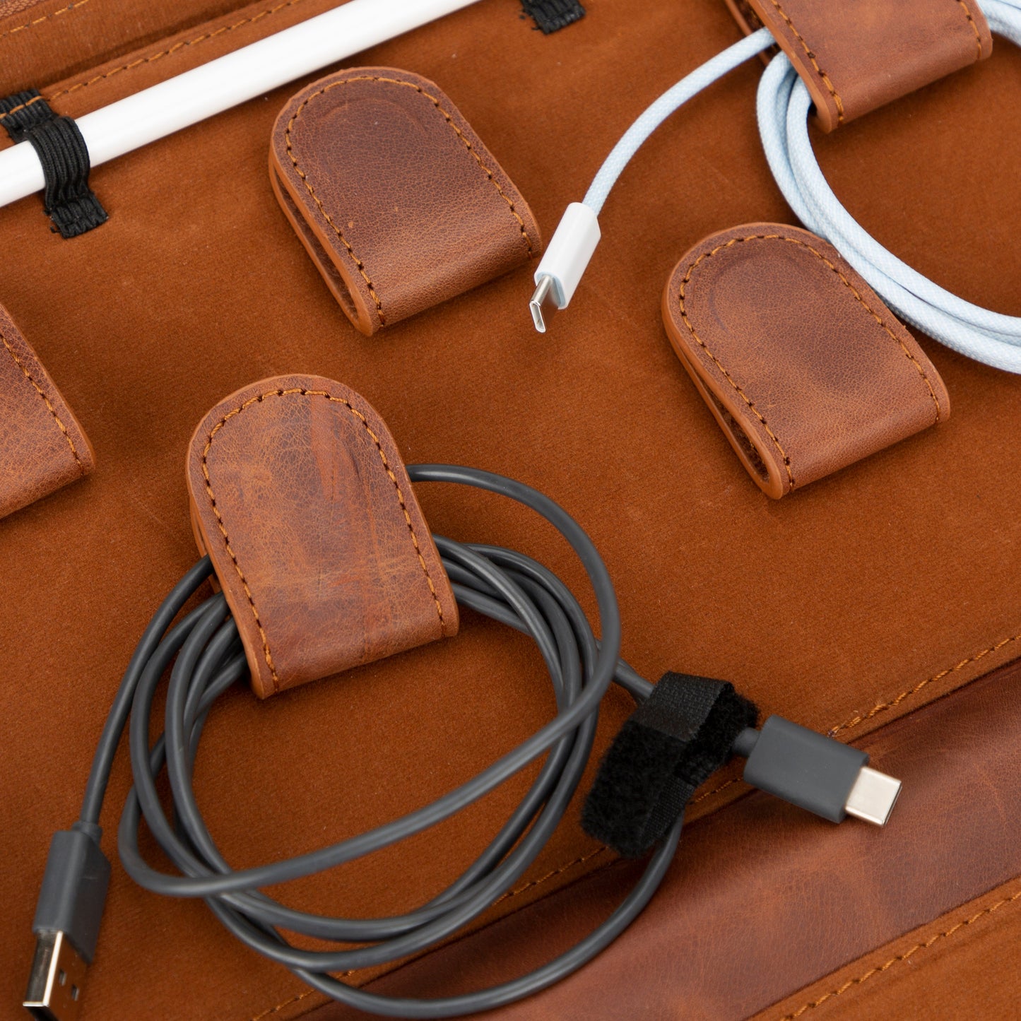 Bouletta Orbex Genuine Leather Travel Cable Organizer