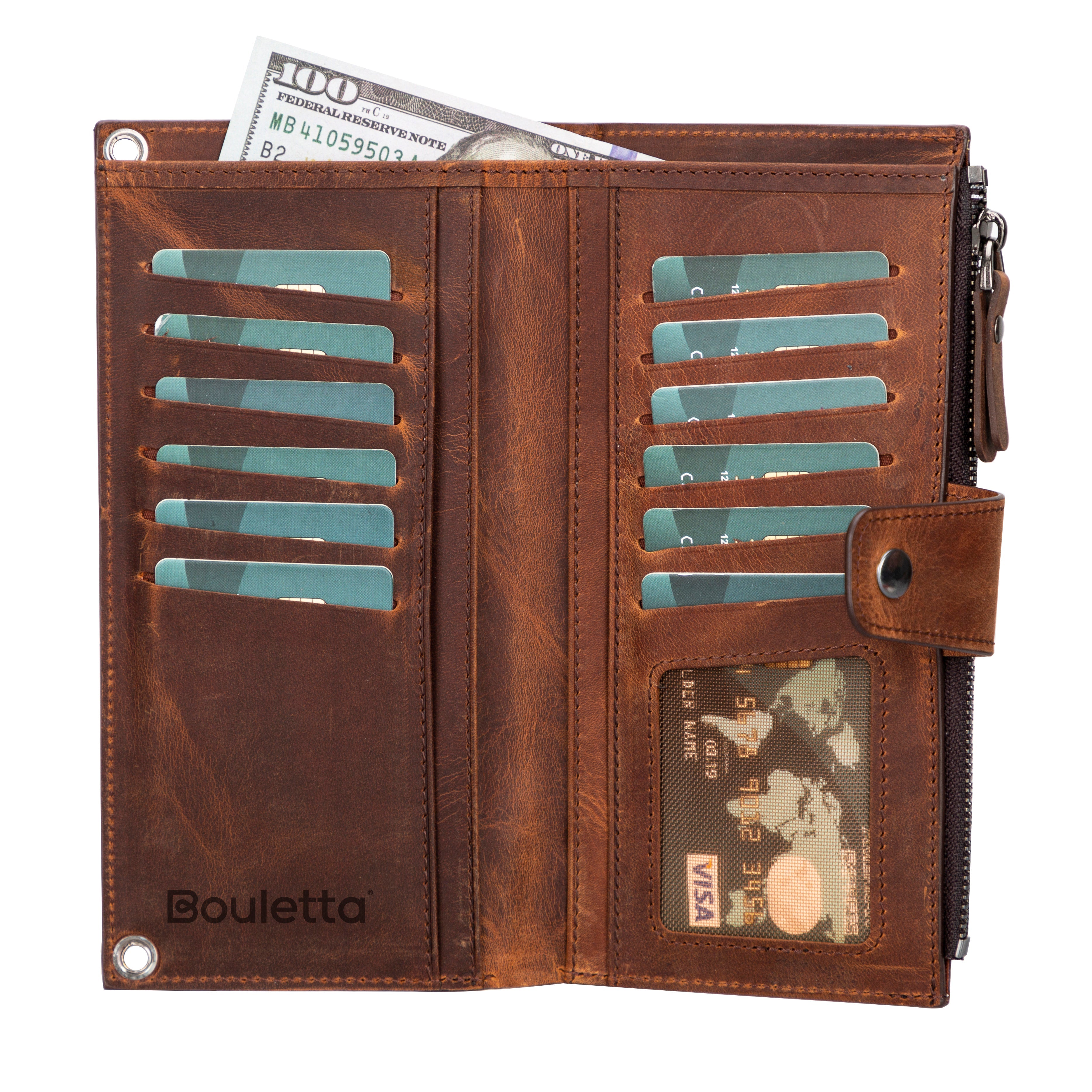 Bayelon Nexora Strap Leather Wallet for Modern Women