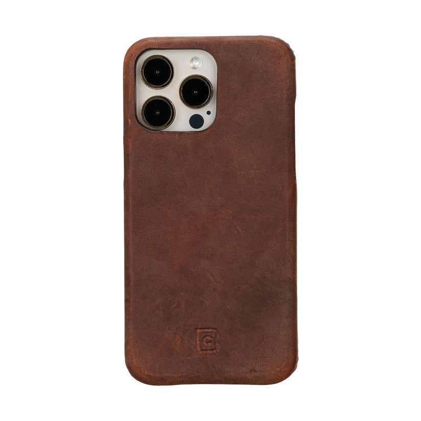 Bouletta F360 Genuine Leather Case for iPhone 16 Pro Saddle Brown