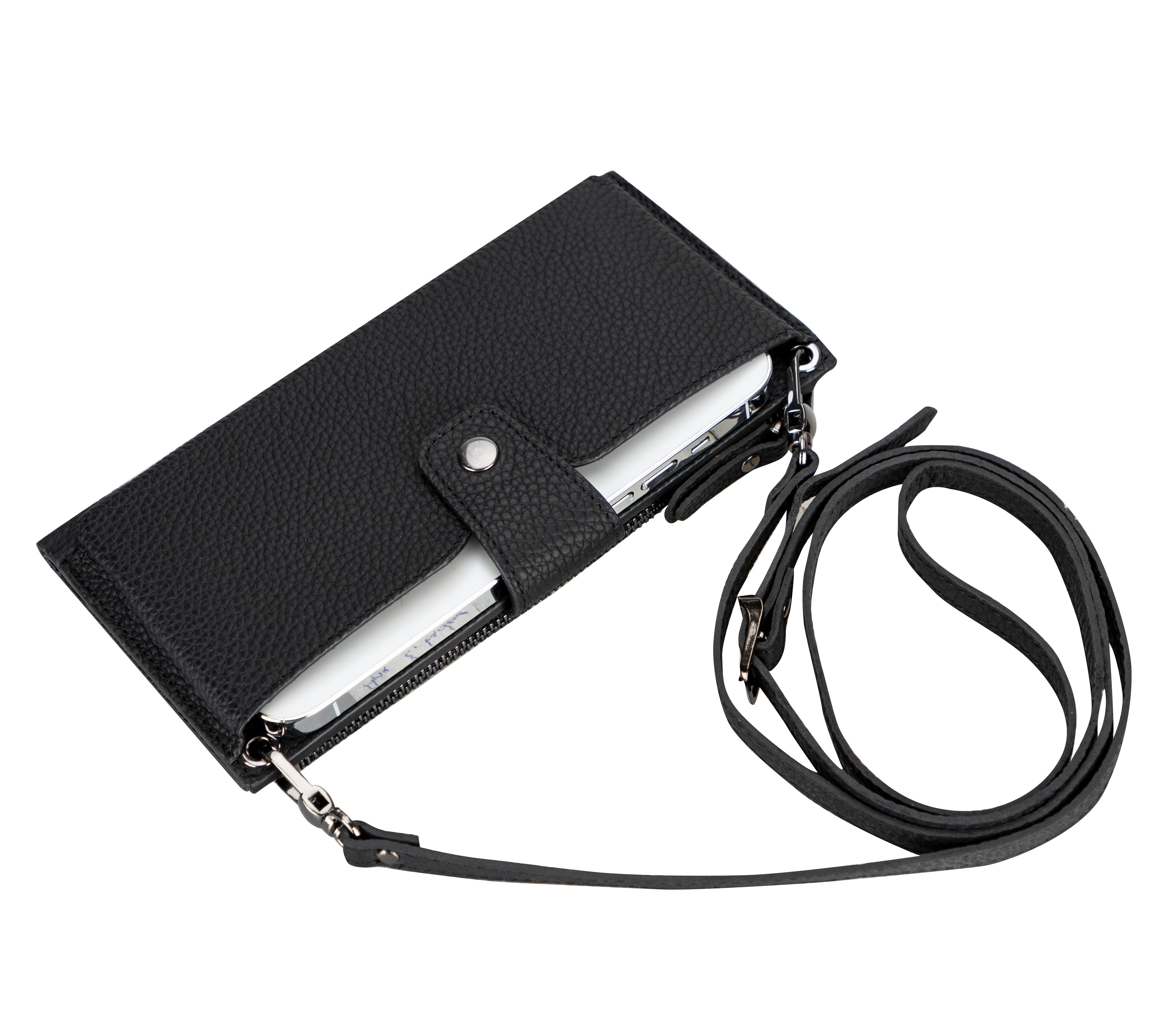 Bayelon Lozan Strap Leather Wallet for Modern Women Midnight