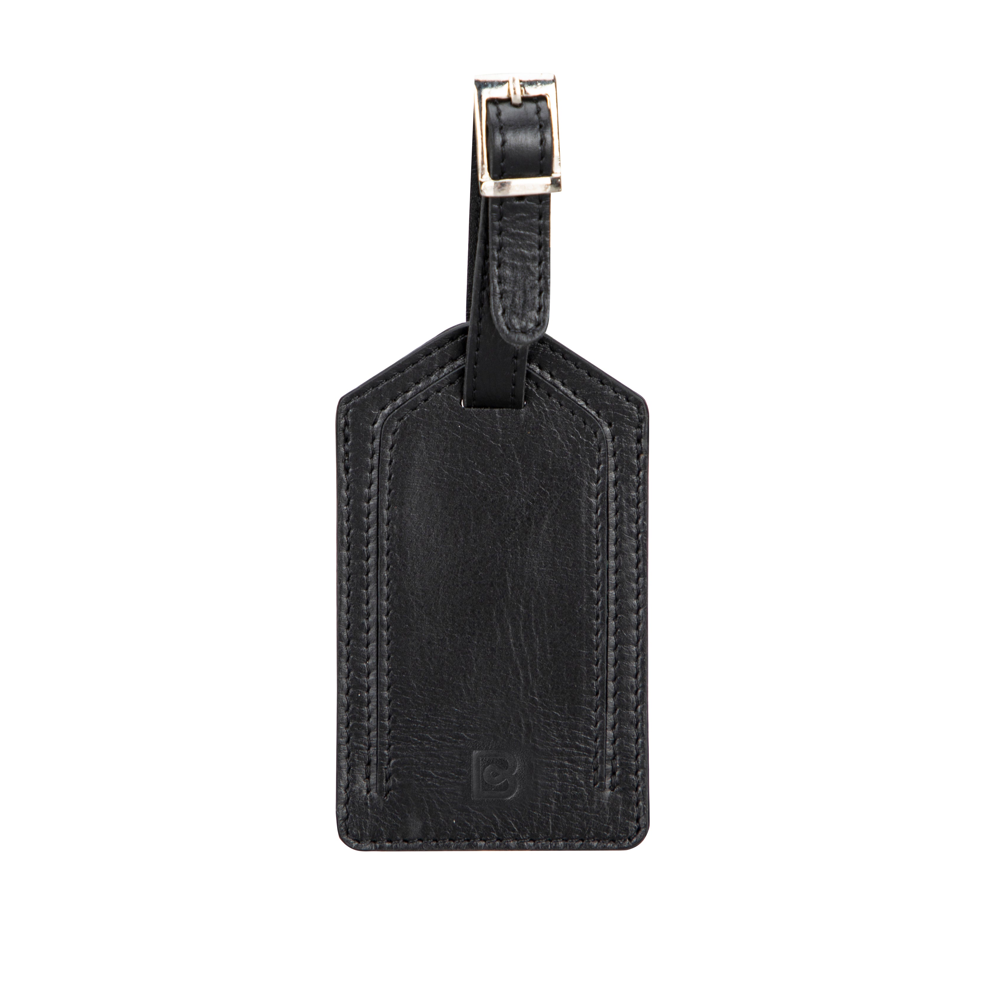 Bayelon Fluento Leather Luggage Tag with AirTag Integration Black