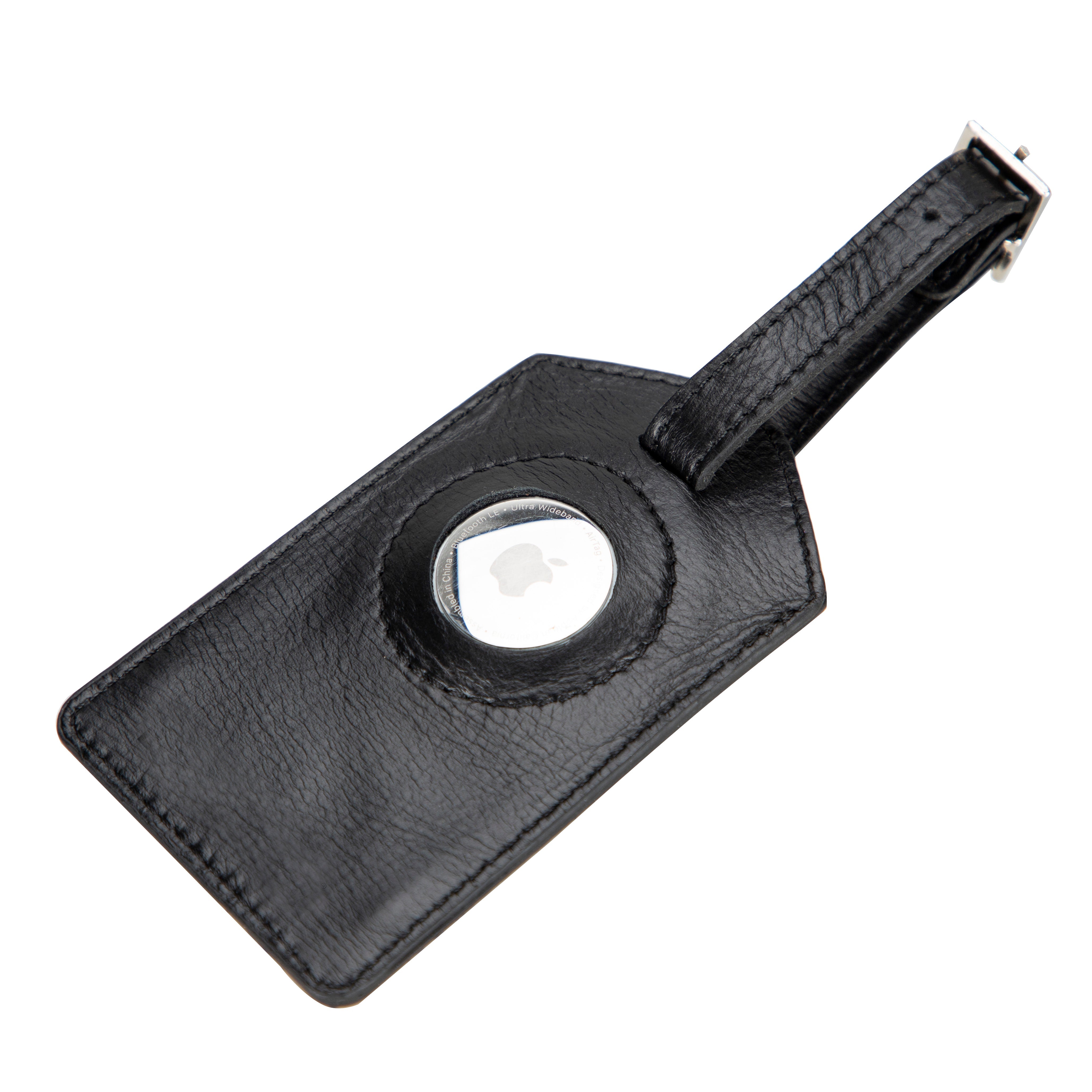Bayelon Fluento Leather Luggage Tag with AirTag Integration