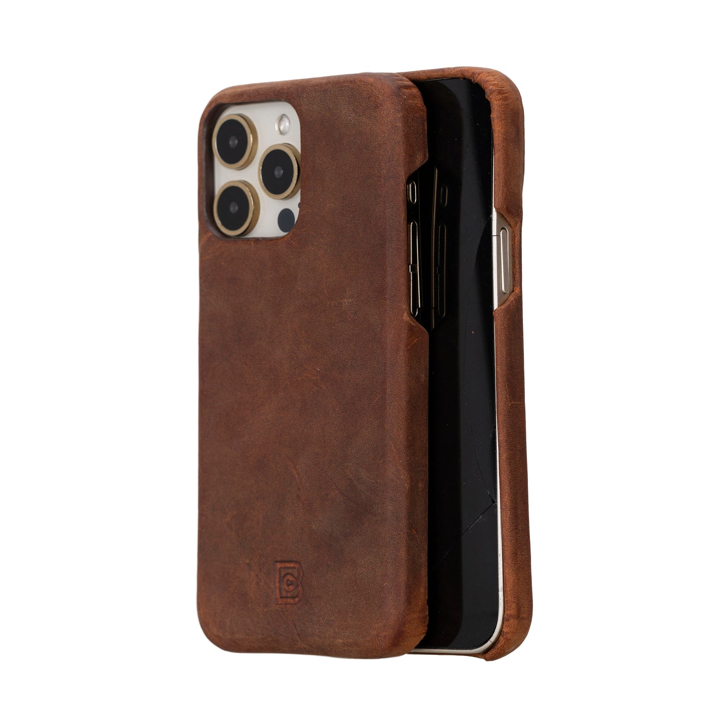 UnBranded F360 iPhone 16 Pro Leather Case Saddle Brown