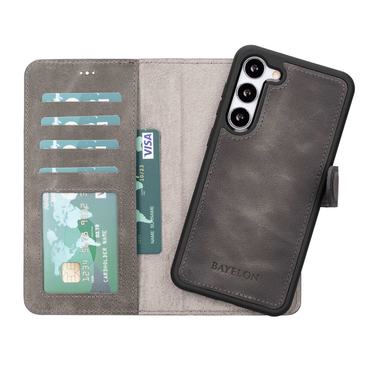 Bayelon Samsung Galaxy S23 / S23 Plus / S23 Ultra Detachable Leather Wallet Case
