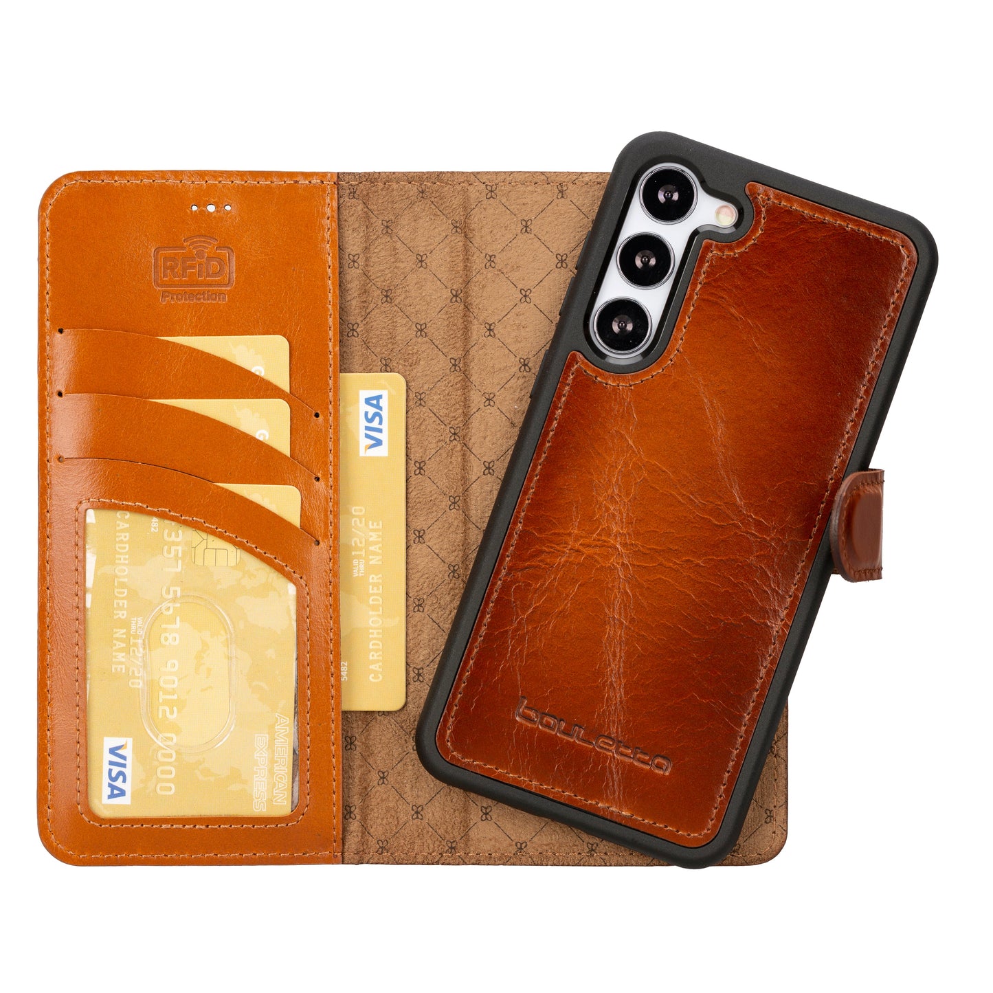 Bouletta Magic Samsung Galaxy S25 Plus Leather Detachable Wallet Case Tan