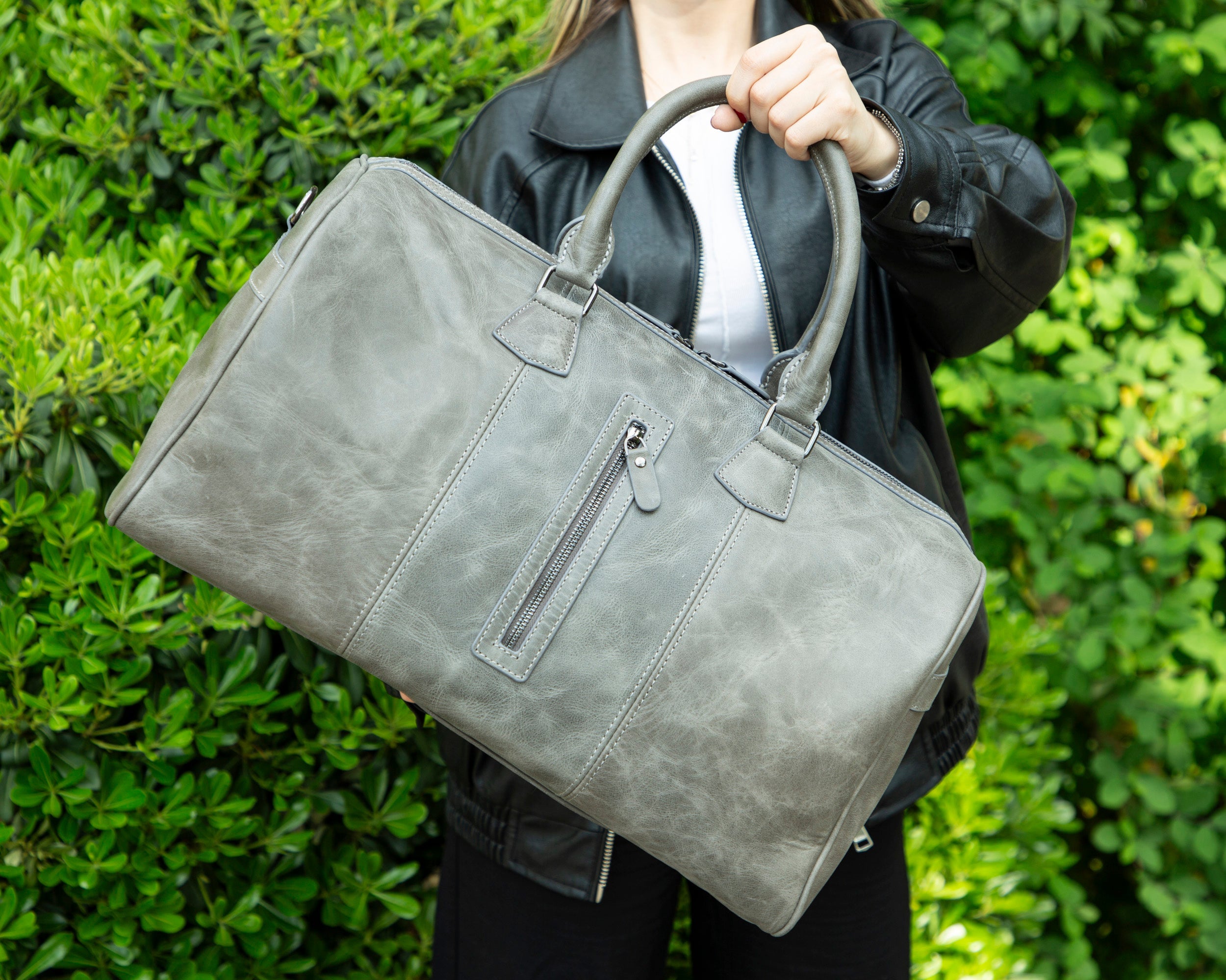 Bayelon Dolly Premium Leather Weekend Duffle Bag