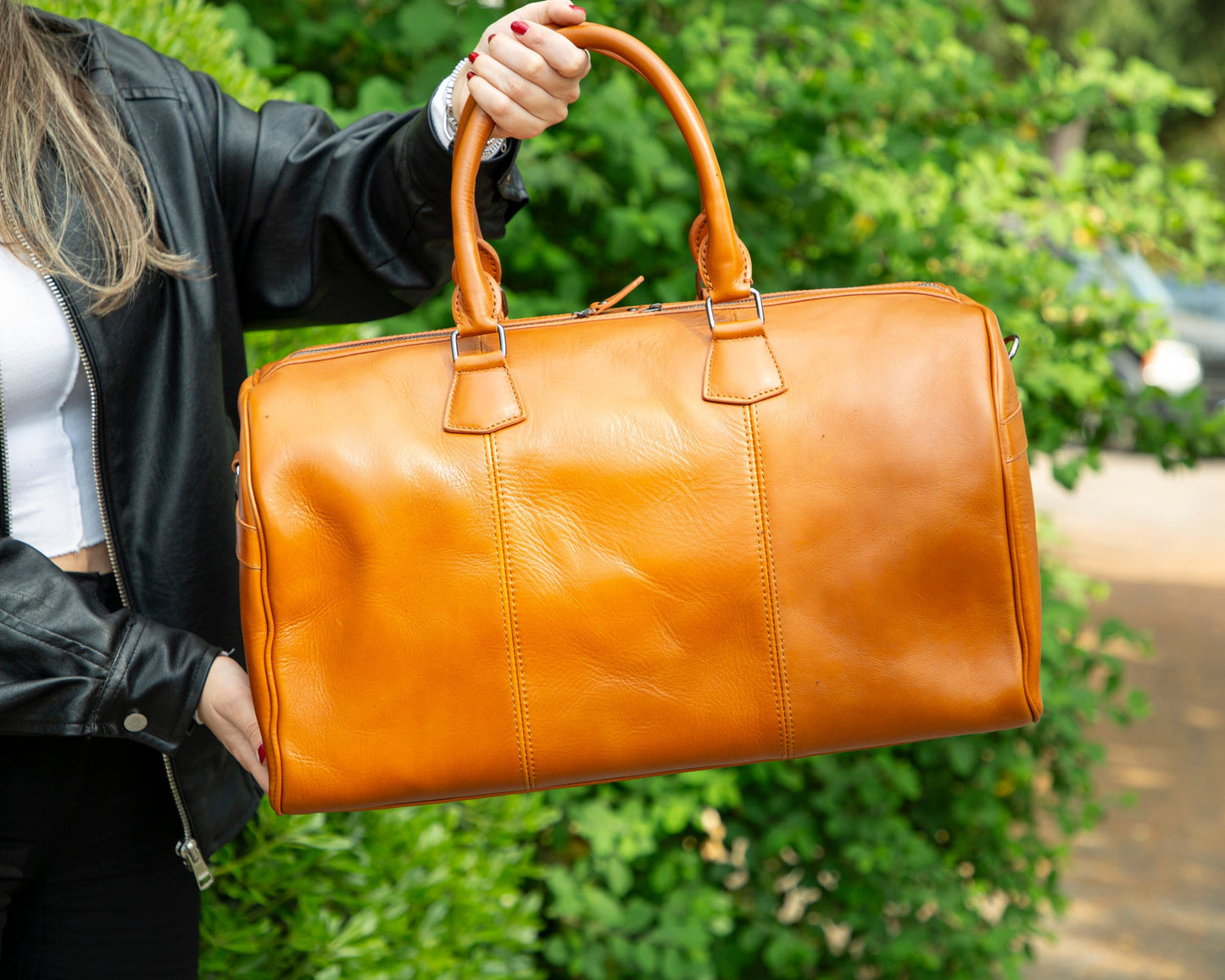 Bouletta Dolly Leather Weekend Duffle Bag