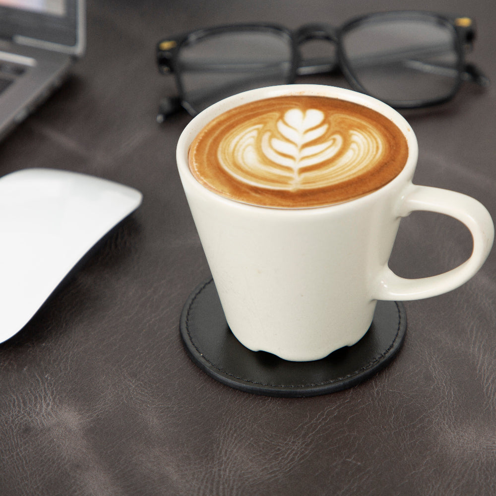 Bouletta Lavion Leather Cup Coaster Set