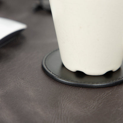 Bouletta Lavion Leather Cup Coaster Set