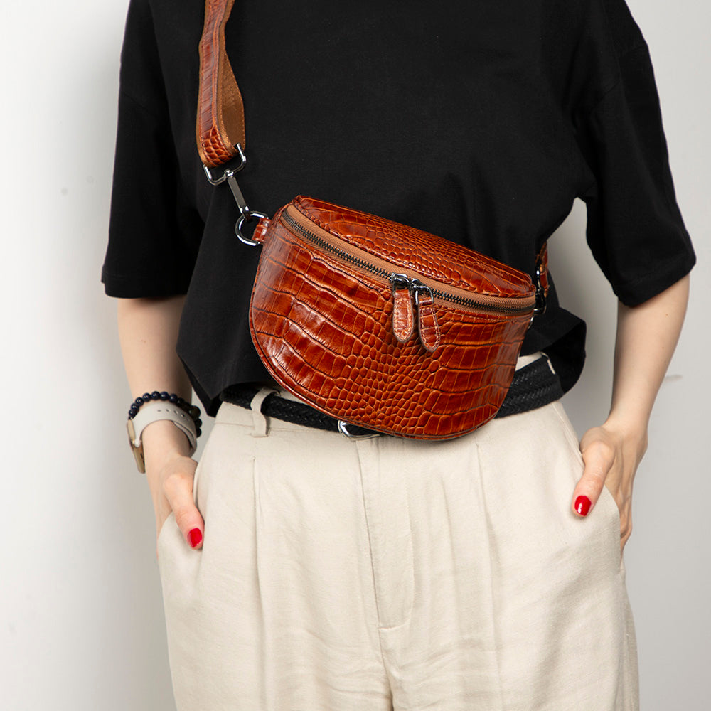 UnBranded Alora Leather Crossbody Bag