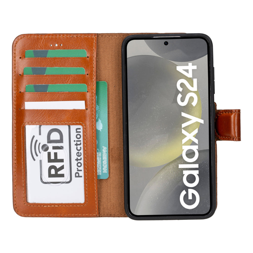 Bayelon Magic Samsung Galaxy S25 Detachable Leather Wallet Case