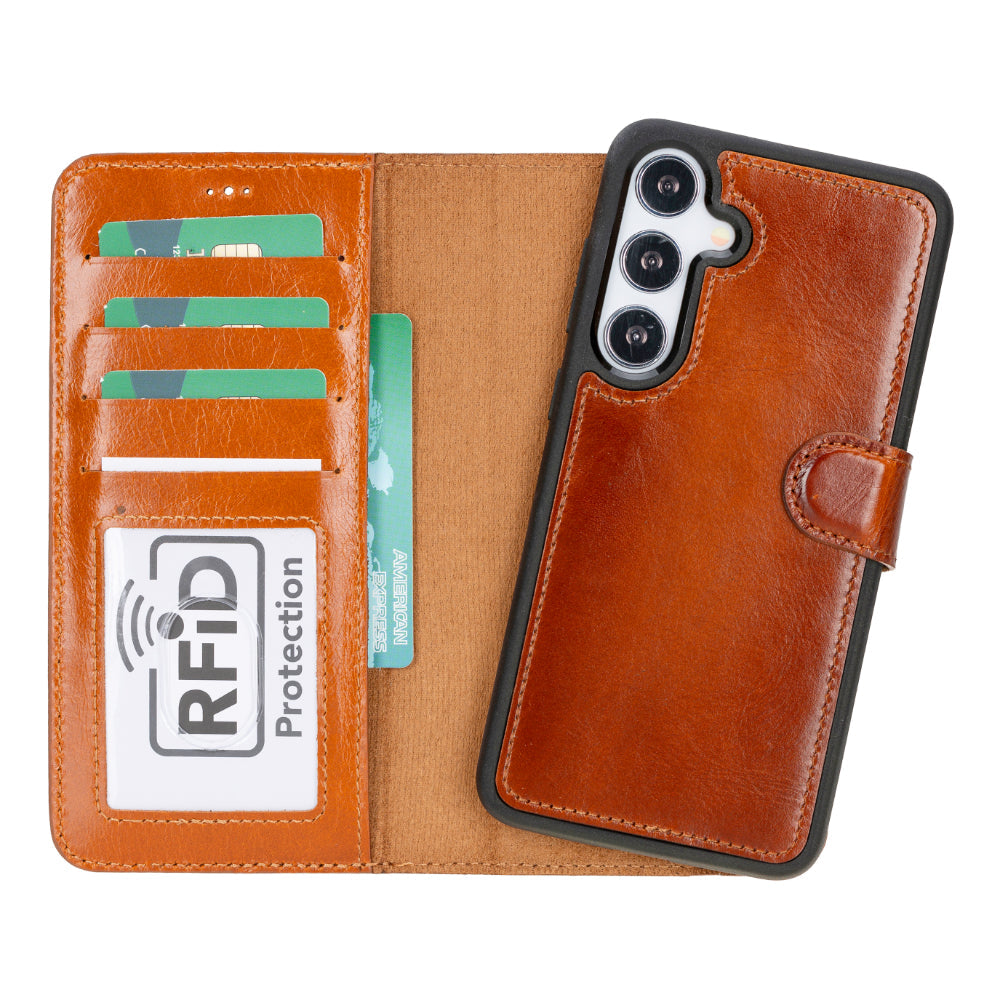 Bayelon Magic Leather Wallet Case for Samsung Galaxy S25 Plus