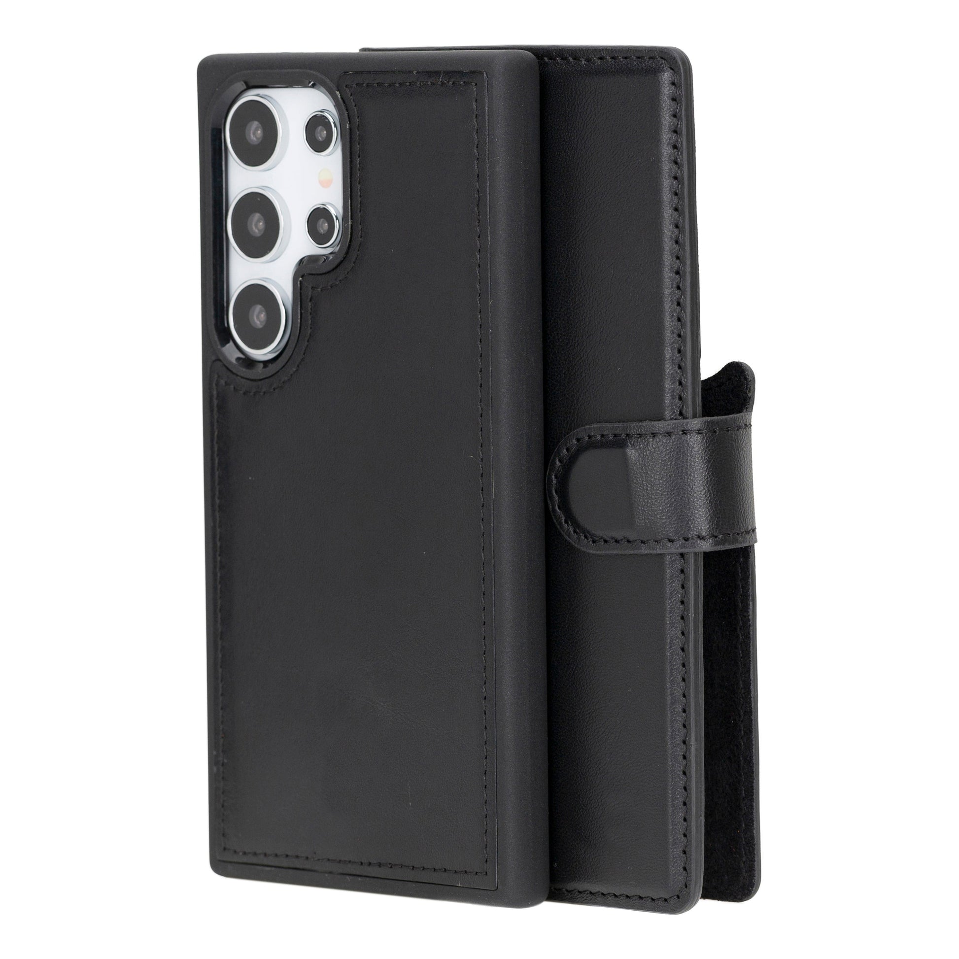 Bouletta Magic Samsung Galaxy S24 Series Detachable Leather Wallet Case - MW Galaxy S24 Ultra Black