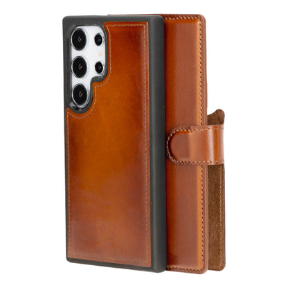 Bouletta Magic Samsung Galaxy S24 Series Detachable Leather Wallet Case - MW Galaxy S24 Ultra Tan