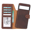 Bayelon Magic Google Pixel 8 Series Leather Detachable Case Saddle Brown