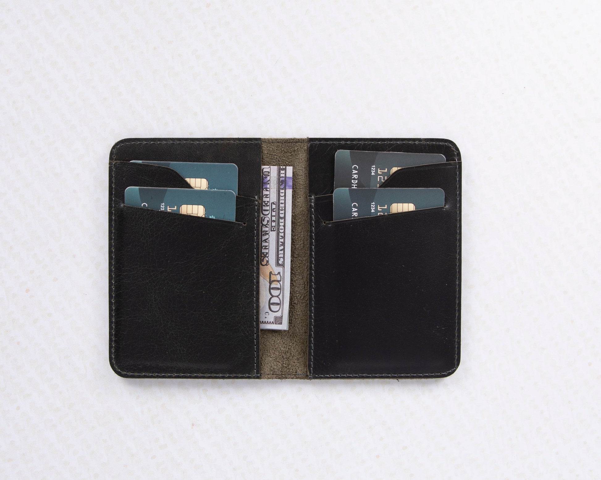 UnBranded Enrico Leather Card Holder Coal