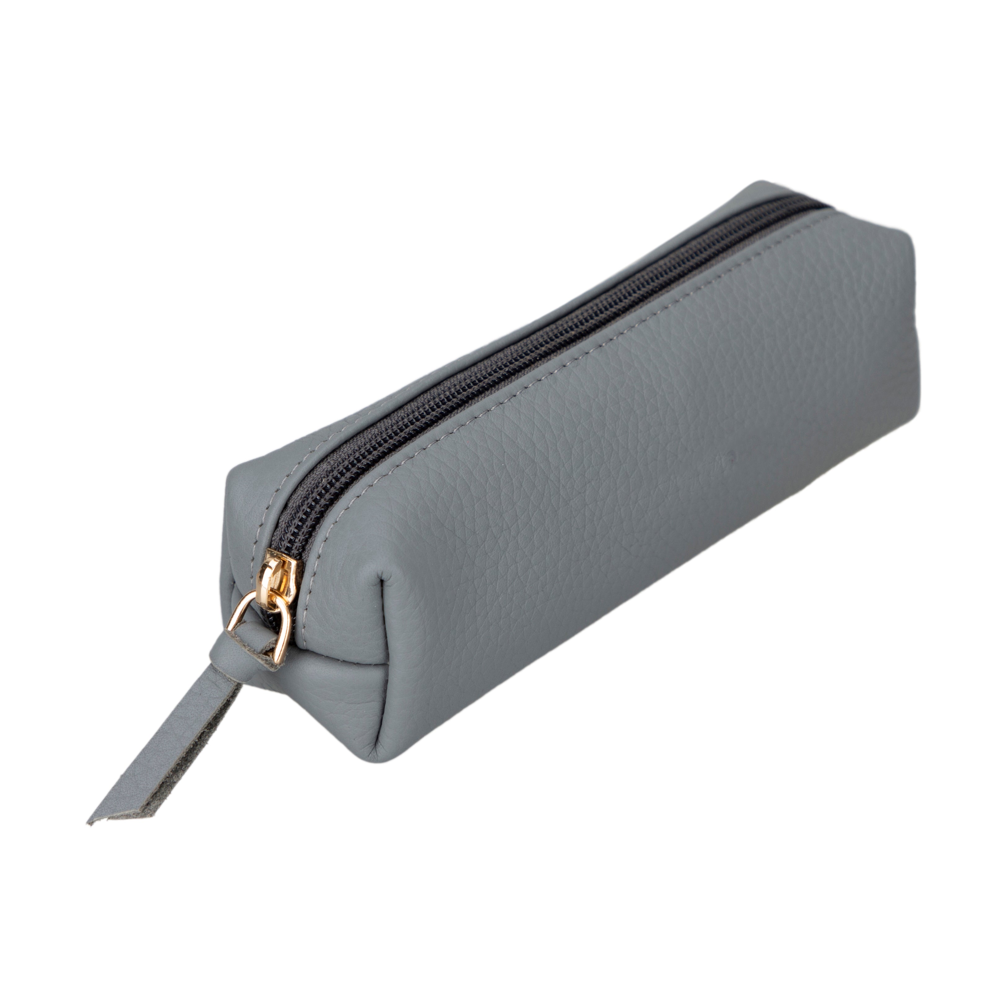 Bayelon Multibox Genuine Leather Pencil Case Gray