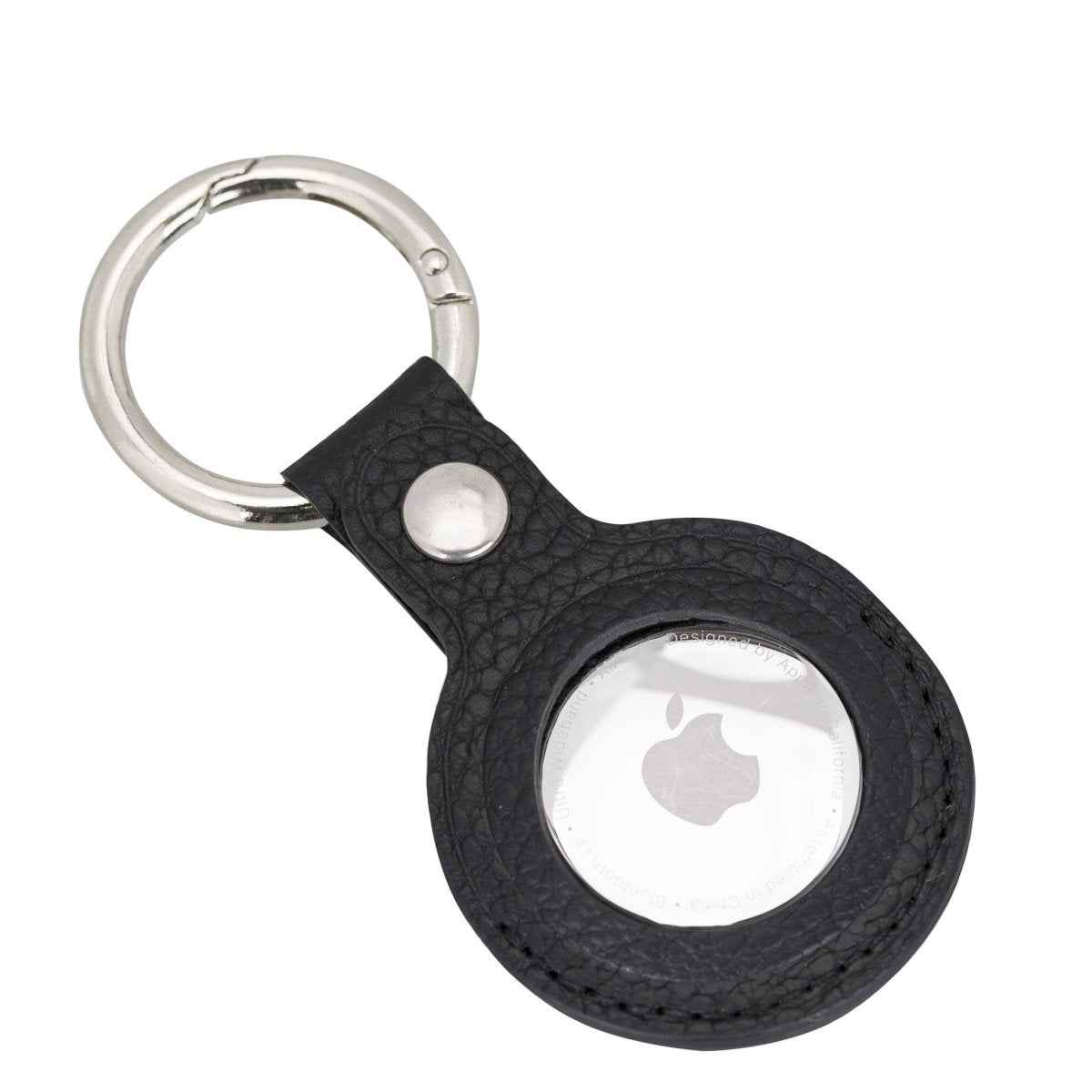 Bayelon Apple Airtag Leather Keychain Floater Black