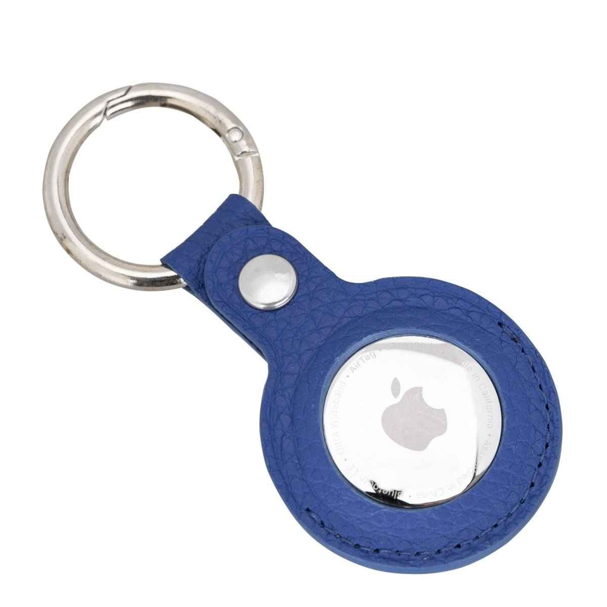 Bayelon Apple Airtag Leather Keychain Royal Blue