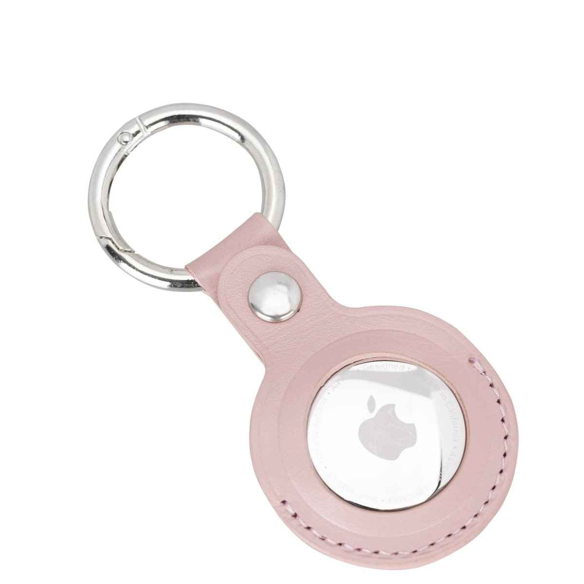 Bayelon Apple Airtag Leather Keychain Nude Pink