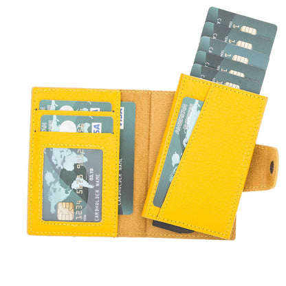 Bayelon Detachable Leather Wallet & Card Holder Floater Yellow