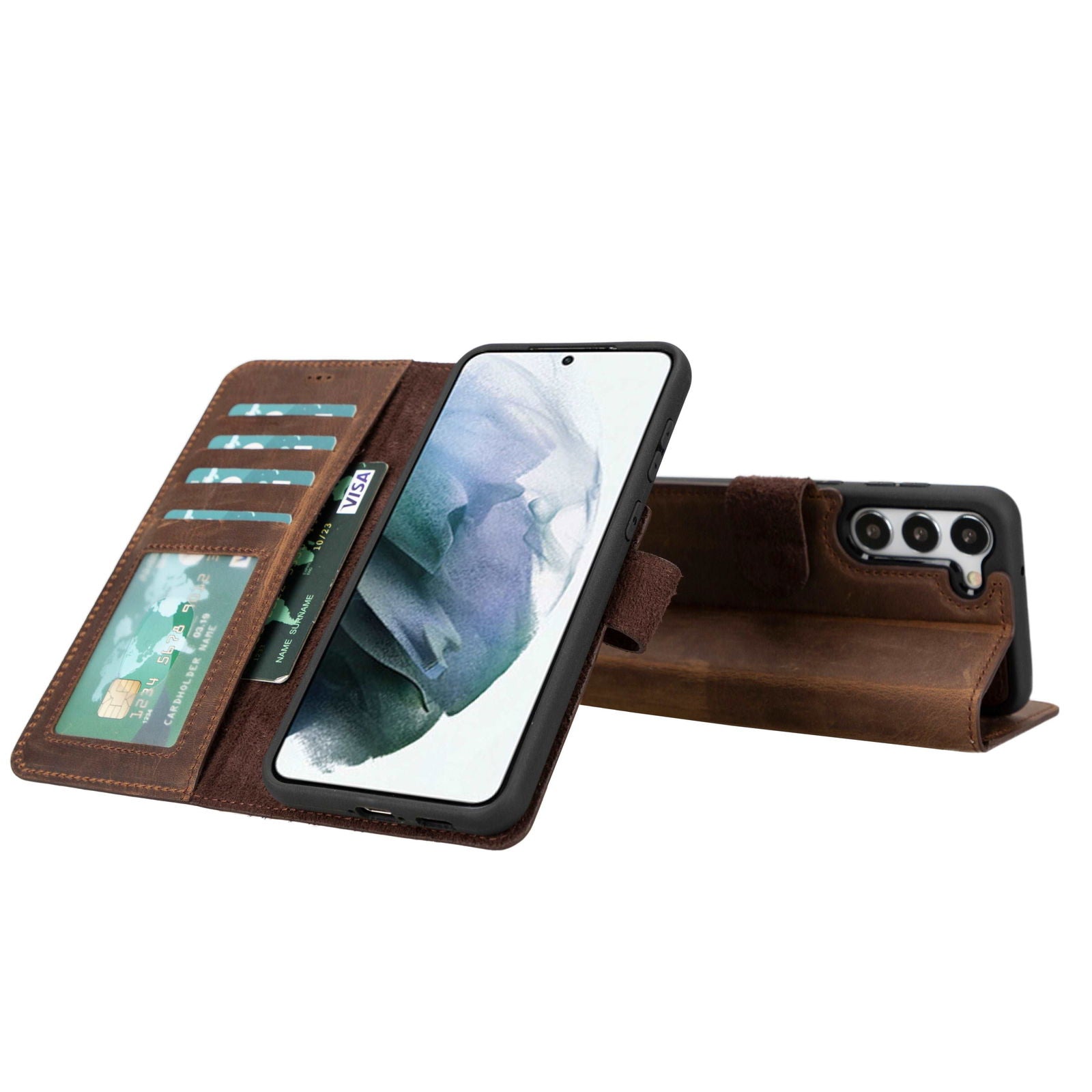 Bayelon Samsung Galaxy S23 Series Detachable Leather Wallet Case