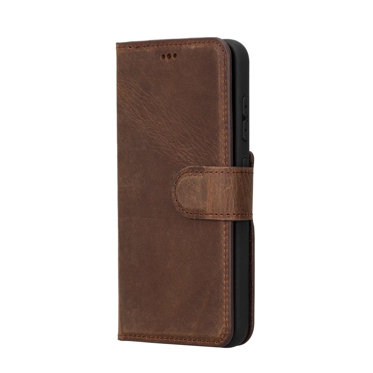 Bayelon Detachable Leather Wallet Case Dark Brown